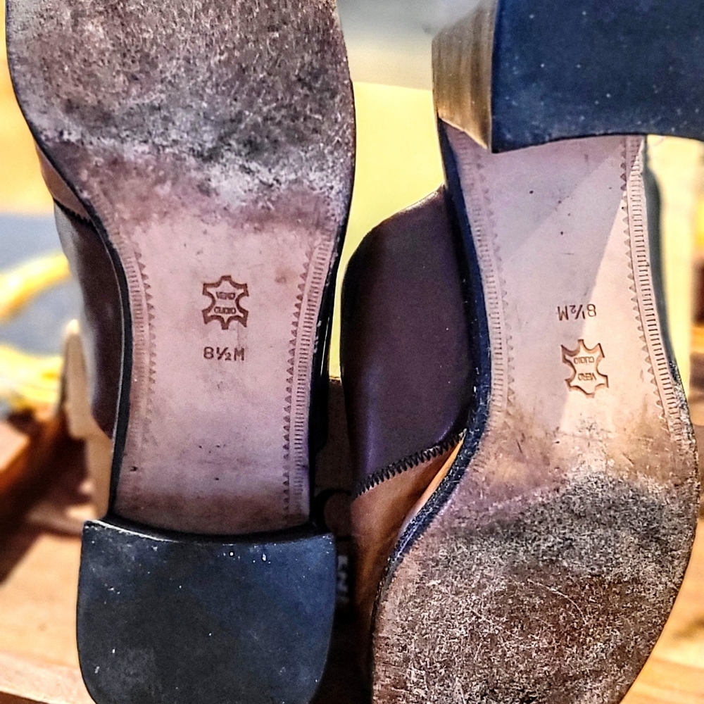 Womens Vintage 80's Franco Sarto Patchwork Real Leather Sandals - Picture 8 of 15